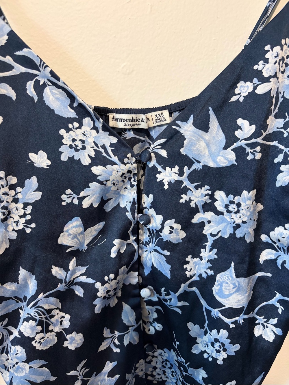 Abercrombie & Fitch Navy and White Floral Pj Set - Picture 3 of 6